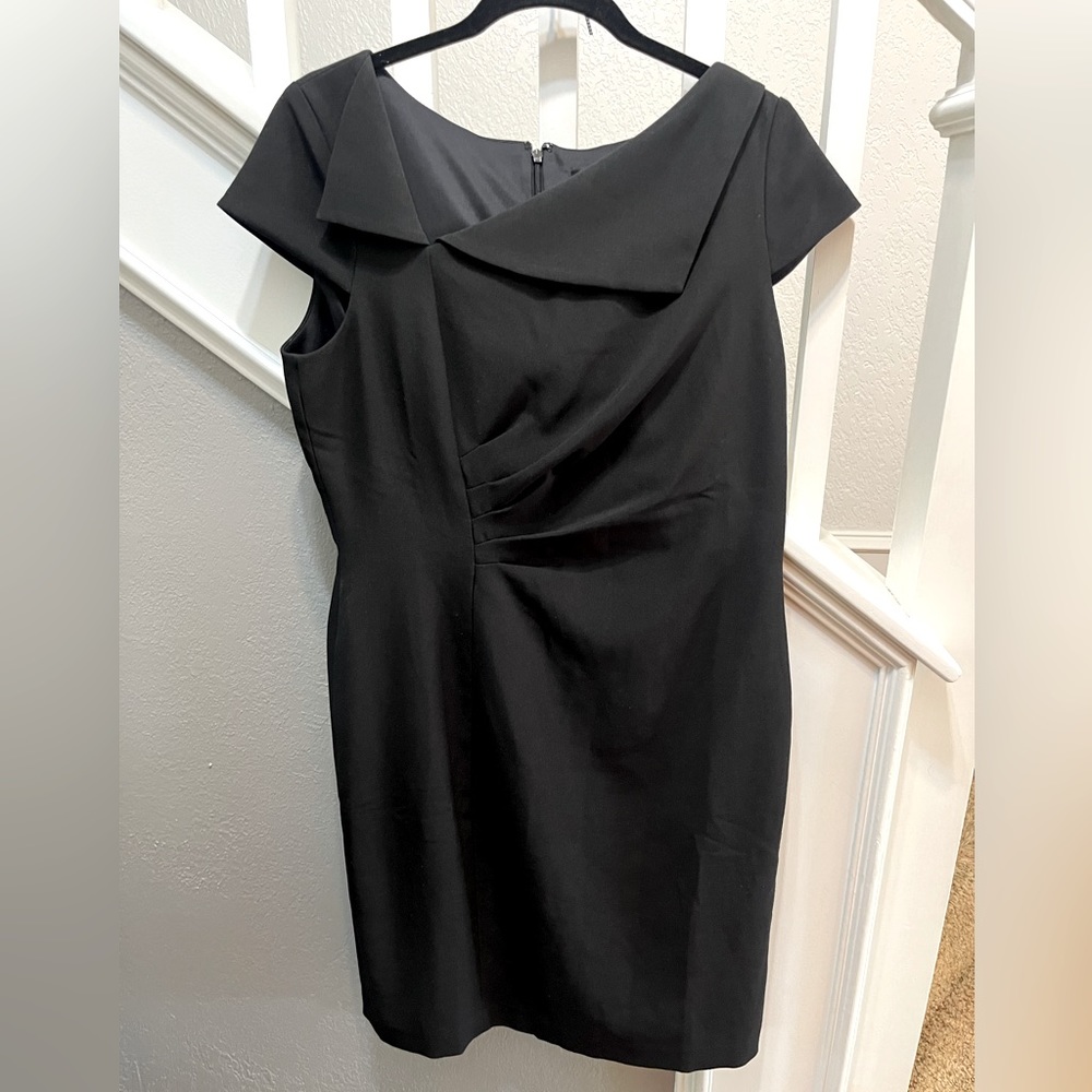 Little black dress by Chelsea Rose with fun neckline